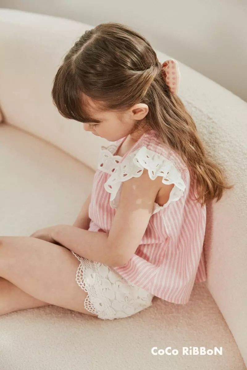Coco Ribbon - Korean Children Fashion - #discoveringself - Stripes Choco Blouse - 6