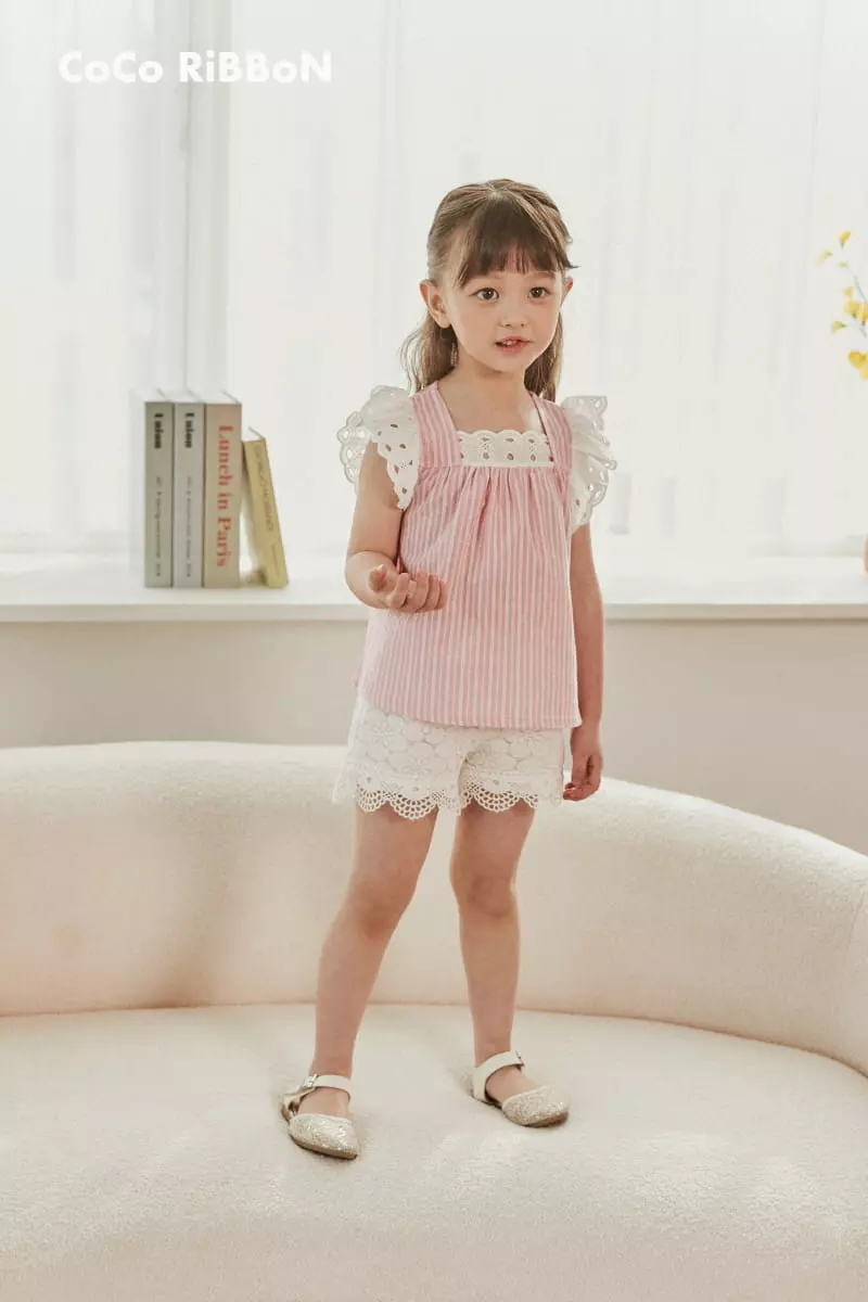Coco Ribbon - Korean Children Fashion - #fashionkids - Stripes Choco Blouse - 7