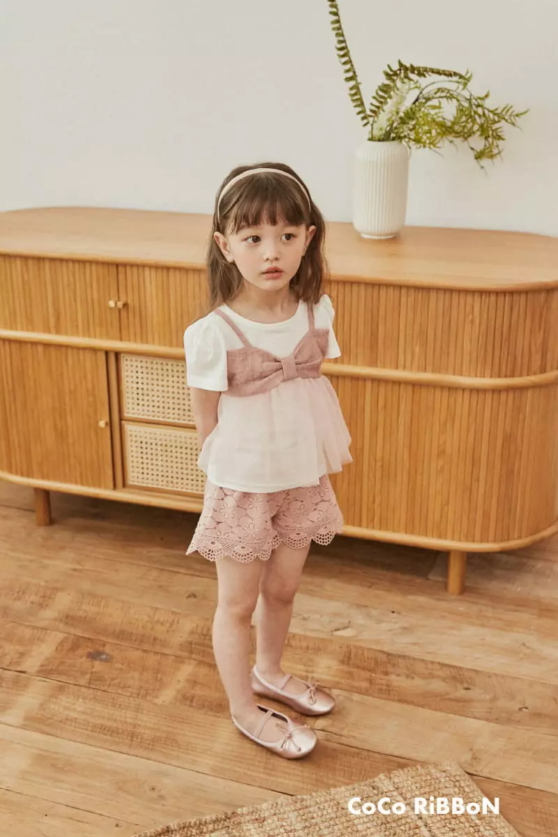 Coco Ribbon - Korean Children Fashion - #kidsshorts - Ribbon Shabanf Tee - 10