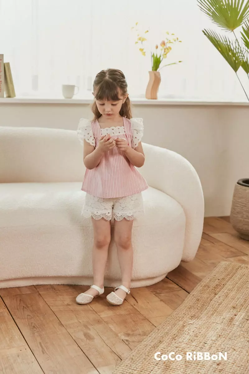 Coco Ribbon - Korean Children Fashion - #kidzfashiontrend - Stripes Choco Blouse - 10