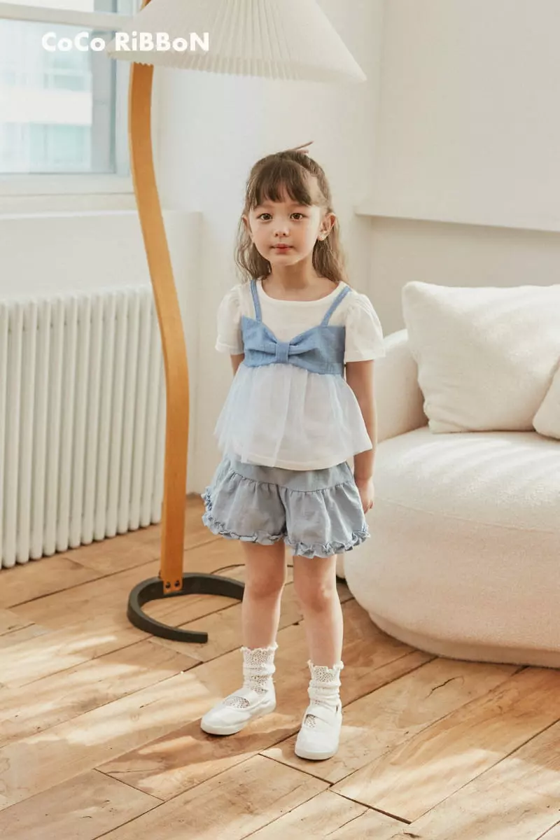 Coco Ribbon - Korean Children Fashion - #minifashionista - Ribbon Shabanf Tee - 2