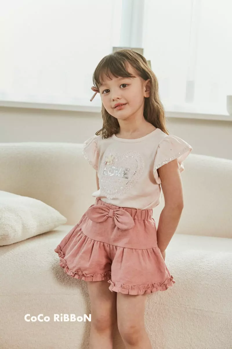 Coco Ribbon - Korean Children Fashion - #prettylittlegirls - Heart Bling Tee - 6