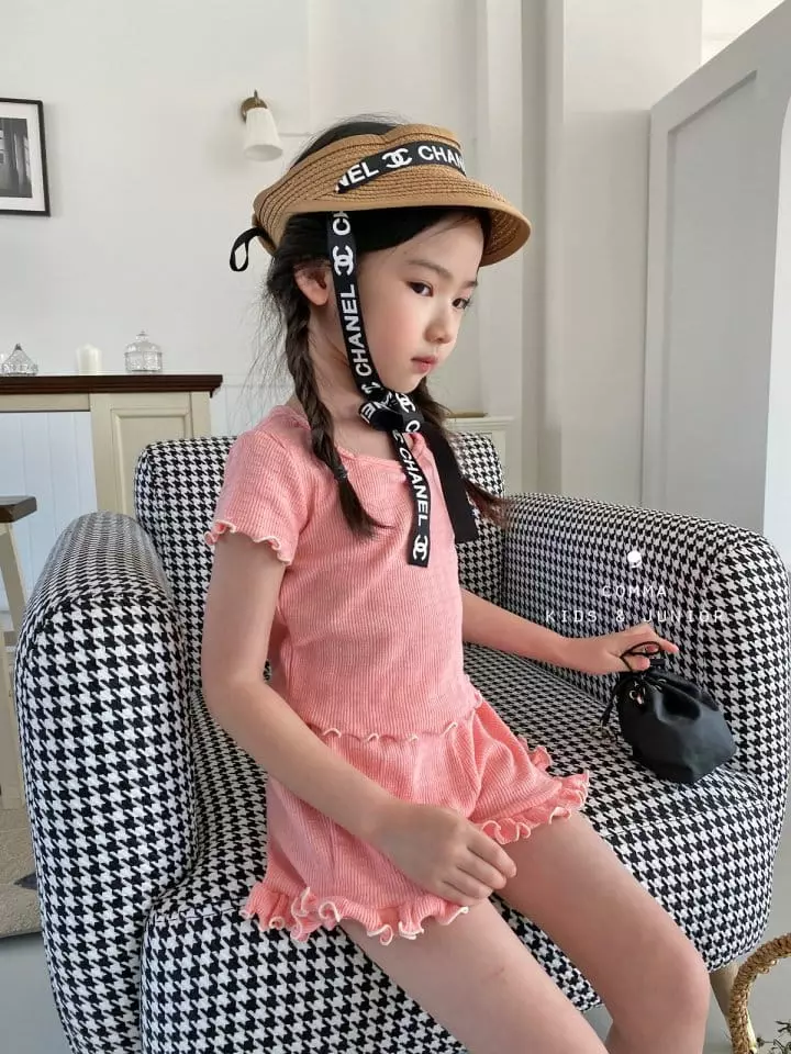 Comma - Korean Children Fashion - #kidzfashiontrend - Margarine Top Bottom Set - 4