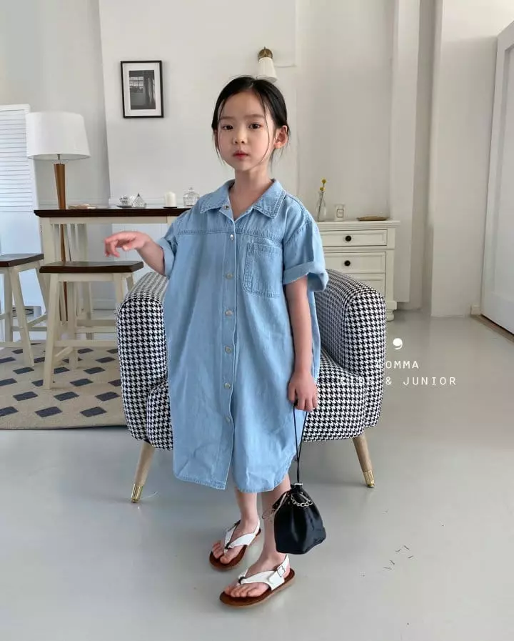 Comma - Korean Children Fashion - #fashionkids - Boxy Denim One-piece - 2