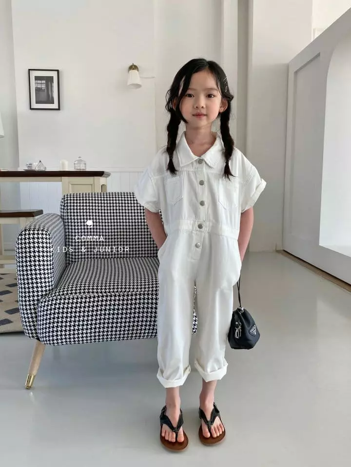 Comma - Korean Children Fashion - #kidsshorts - Denim Jumpsuit - 2