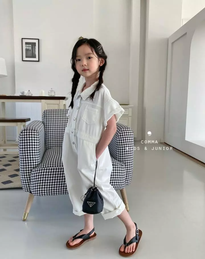 Comma - Korean Children Fashion - #kidsstore - Denim Jumpsuit - 3