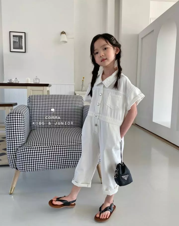 Comma - Korean Children Fashion - #kidsstore - Denim Jumpsuit - 4