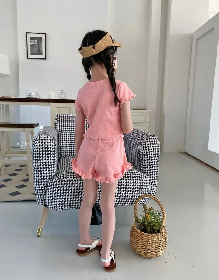 Comma - Korean Children Fashion - #kidzfashiontrend - Margarine Top Bottom Set - 3