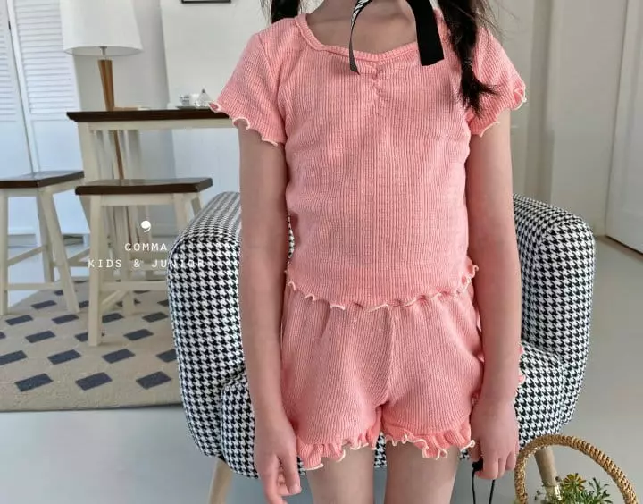 Comma - Korean Children Fashion - #littlefashionista - Margarine Top Bottom Set - 5
