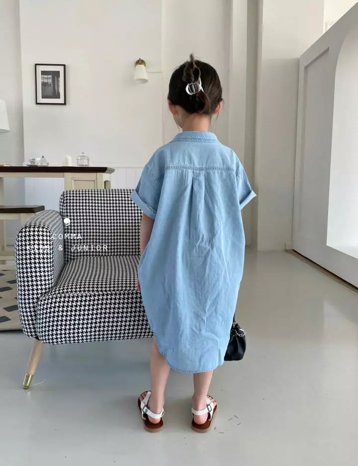 Comma - Korean Children Fashion - #magicofchildhood - Boxy Denim One-piece - 8