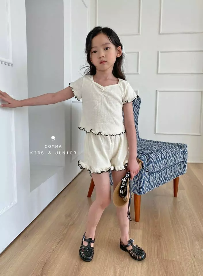 Comma - Korean Children Fashion - #minifashionista - Margarine Top Bottom Set - 7