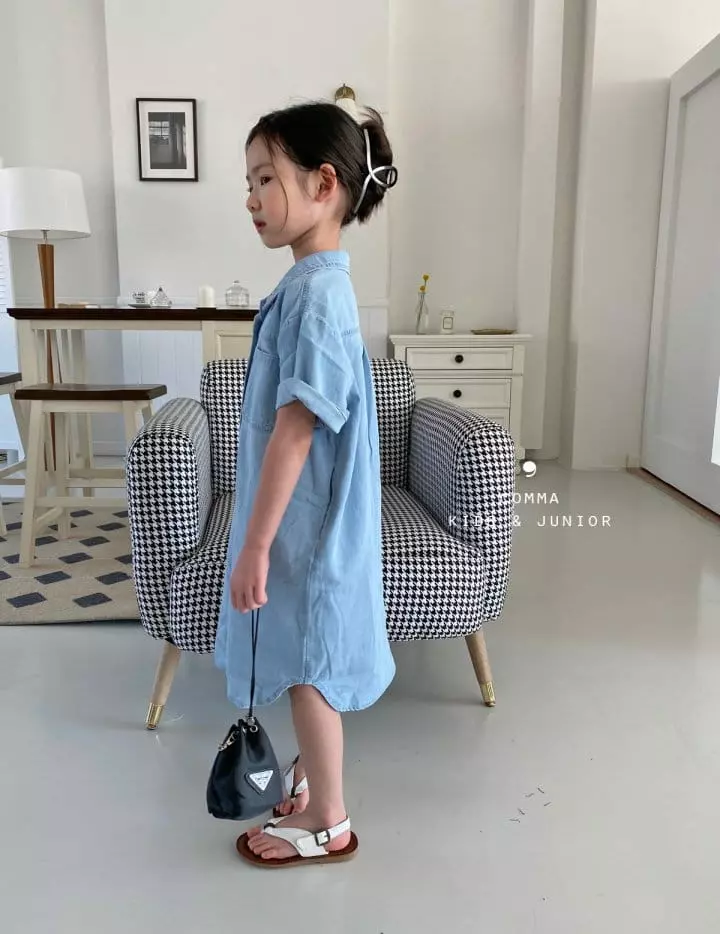 Comma - Korean Children Fashion - #prettylittlegirls - Boxy Denim One-piece - 10