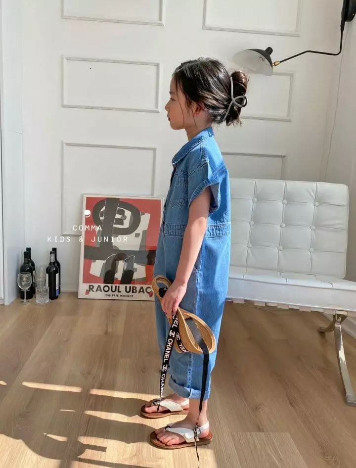 Comma - Korean Children Fashion - #stylishchildhood - Denim Jumpsuit - 12