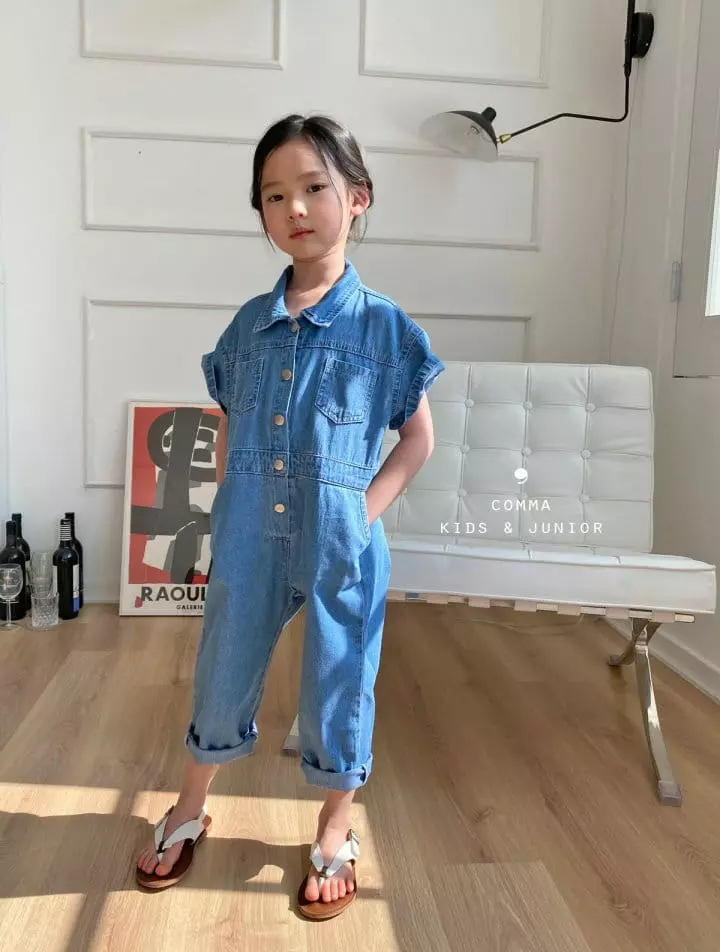 Comma - Korean Children Fashion - #todddlerfashion - Denim Jumpsuit - 10