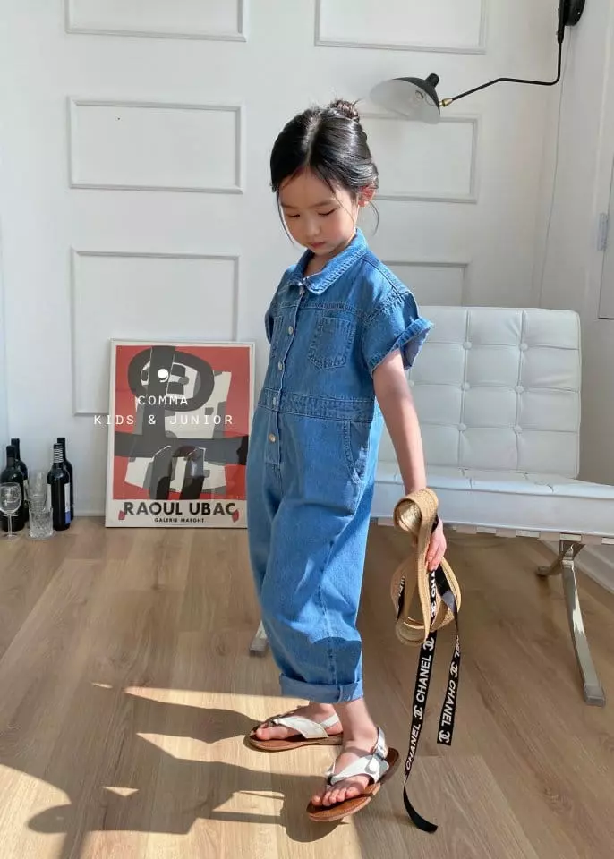 Comma - Korean Children Fashion - #toddlerclothing - Denim Jumpsuit - 11