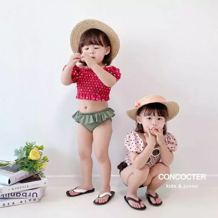 Concocter - Korean Children Fashion - #Kfashion4kids - Hazelnuts Smocked Swimwear - 5