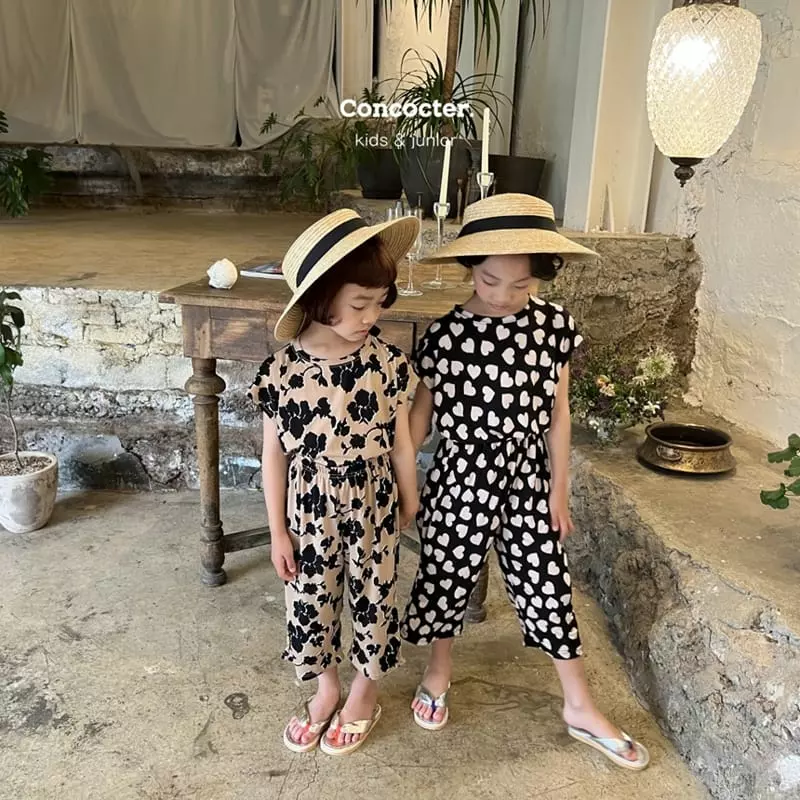 Concocter - Korean Children Fashion - #Kfashion4kids - Pataya Charlang Sleeveless Top Bottom Set with Mom - 5