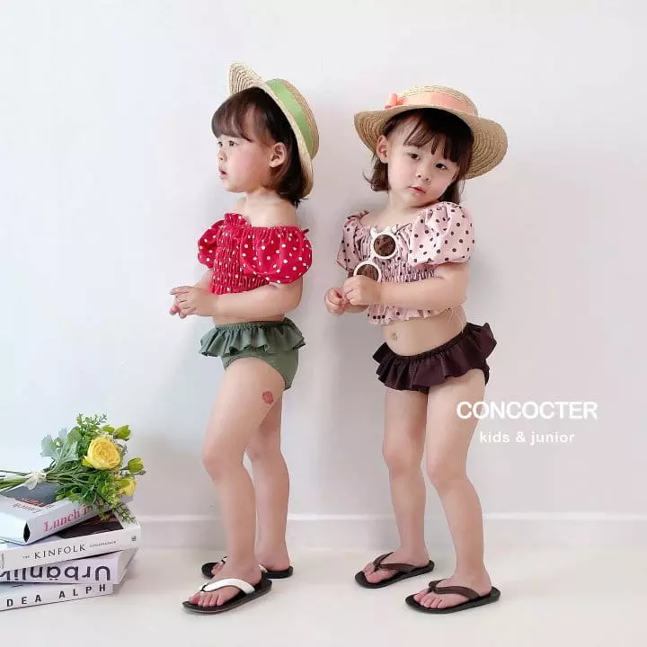 Concocter - Korean Children Fashion - #childofig - Hazelnuts Smocked Swimwear - 10