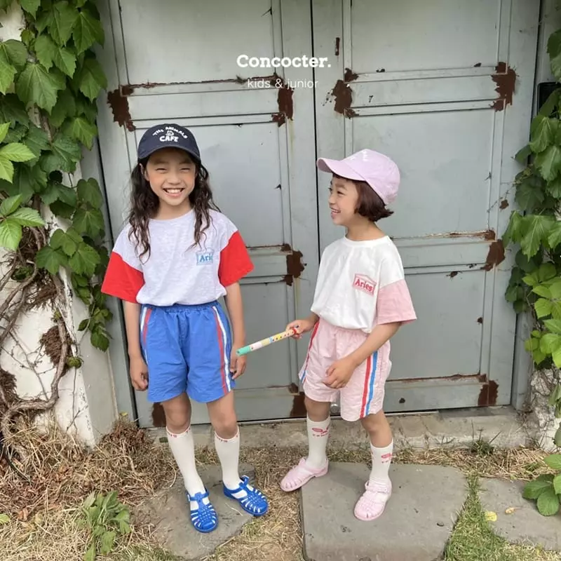 Concocter - Korean Children Fashion - #stylishchildhood - Ari Sleeve Color Tee - 4