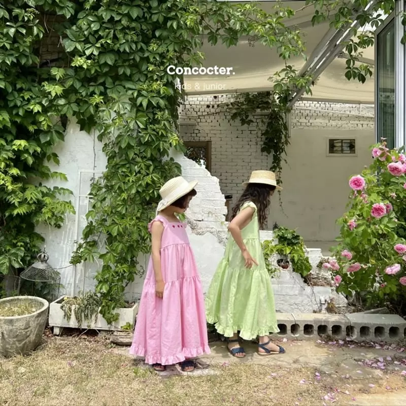 Concocter - Korean Children Fashion - #childofig - Small Girls Maxy One-piece - 2
