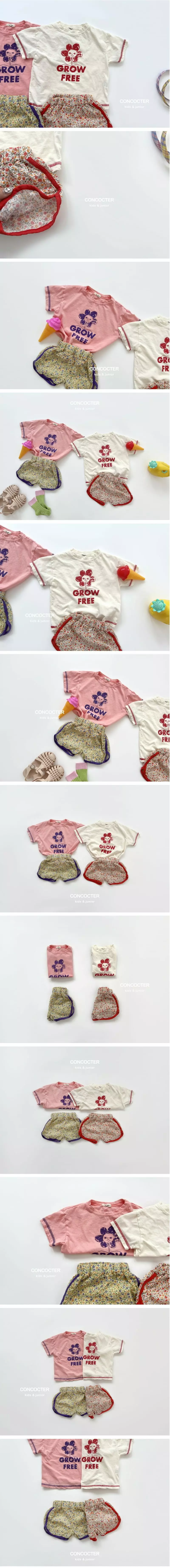 Concocter - Korean Children Fashion - #childrensboutique - Sun Flower Top Bottom Set