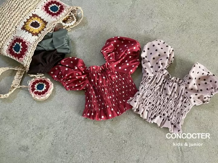 Concocter - Korean Children Fashion - #childrensboutique - Hazelnuts Smocked Swimwear - 12