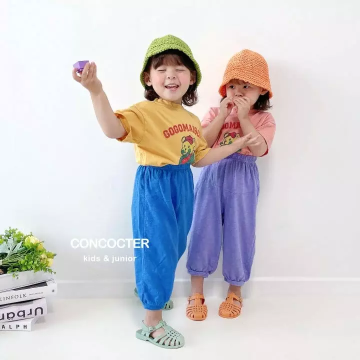 Concocter - Korean Children Fashion - #childrensboutique - Gogo Bear Capri Top Bottom Set - 10