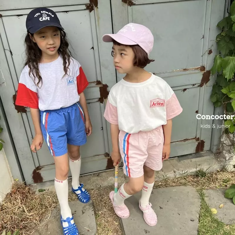 Concocter - Korean Children Fashion - #childrensboutique - Ari Sleeve Color Tee - 5