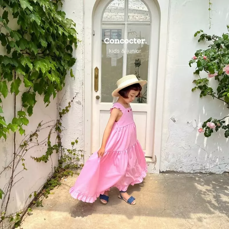 Concocter - Korean Children Fashion - #childrensboutique - Small Girls Maxy One-piece - 3