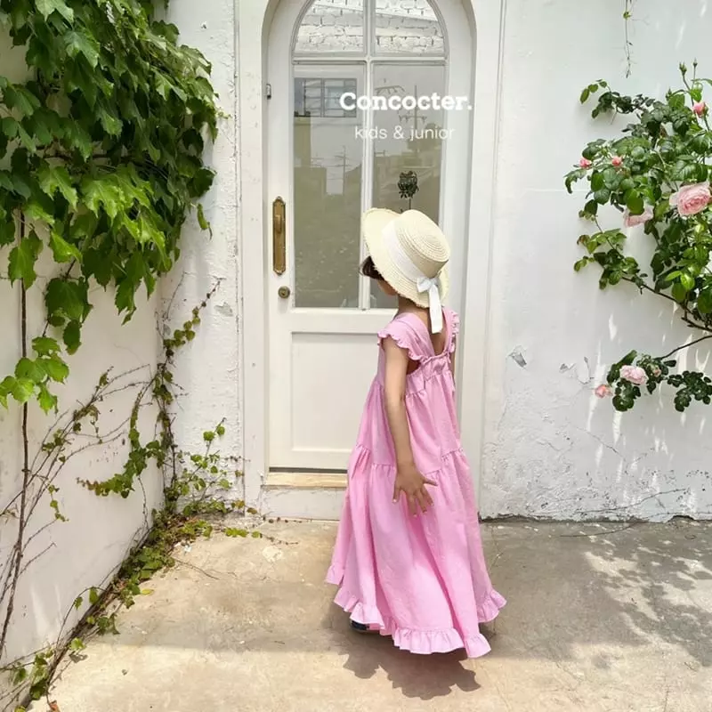 Concocter - Korean Children Fashion - #discoveringself - Small Girls Maxy One-piece - 5