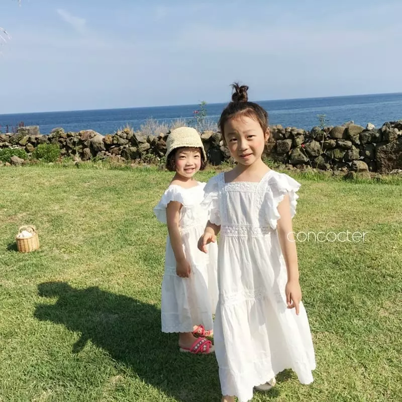 Concocter - Korean Children Fashion - #designkidswear - Aroha Lace Long One-piece - 4
