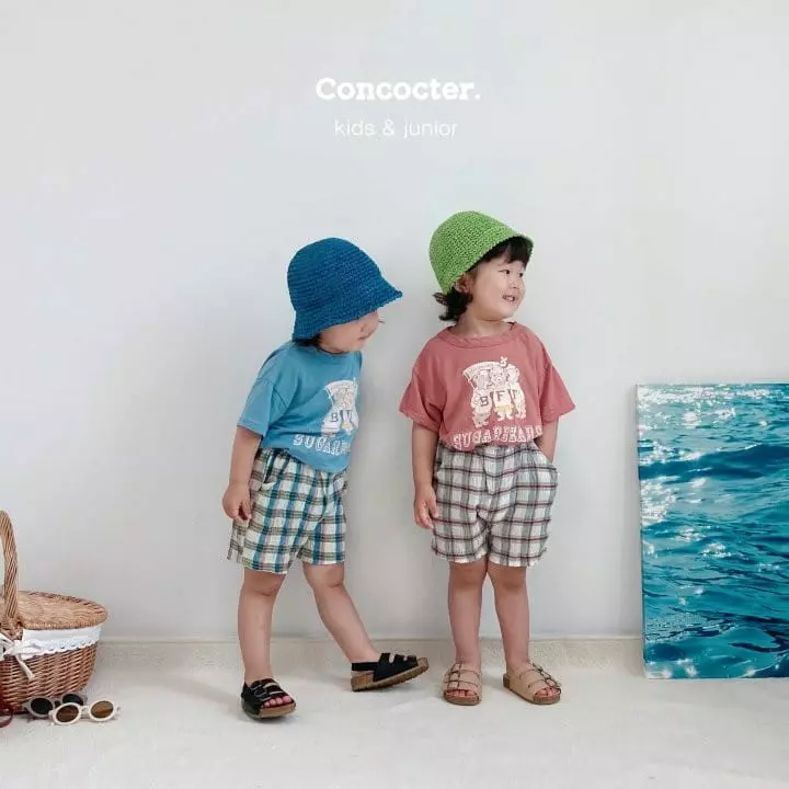Concocter - Korean Children Fashion - #designkidswear - Cracker Check Shorts - 4