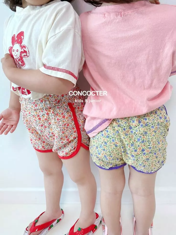 Concocter - Korean Children Fashion - #fashionkids - Sun Flower Flower Paint Top Bottom Set - 12
