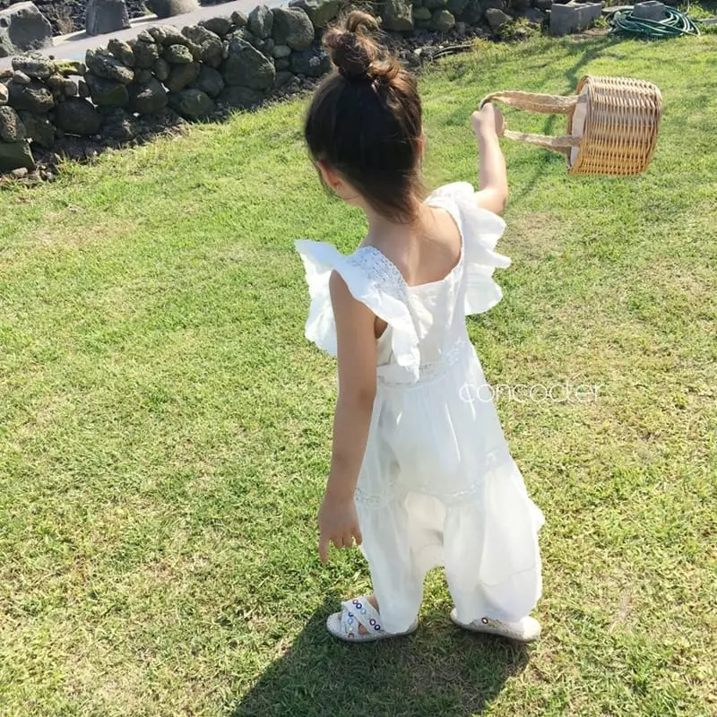 Concocter - Korean Children Fashion - #fashionkids - Aroha Lace Long One-piece - 5