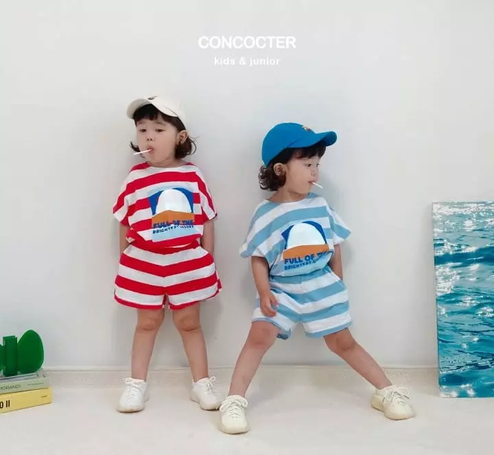 Concocter - Korean Children Fashion - #fashionkids - Oh Yes Denggang Top Bottom Set - 2