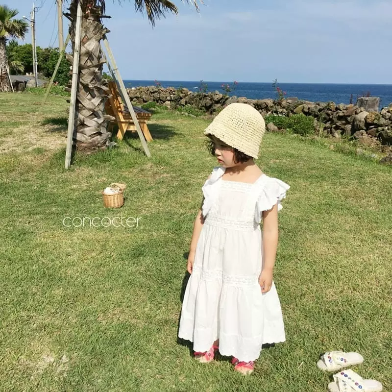 Concocter - Korean Children Fashion - #kidsshorts - Aroha Lace Long One-piece - 6
