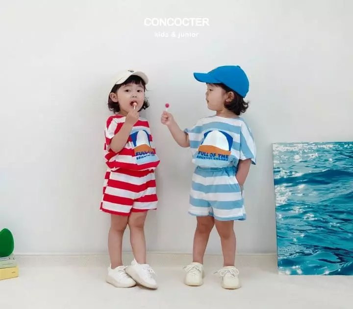 Concocter - Korean Children Fashion - #kidsshorts - Oh Yes Denggang Top Bottom Set - 3