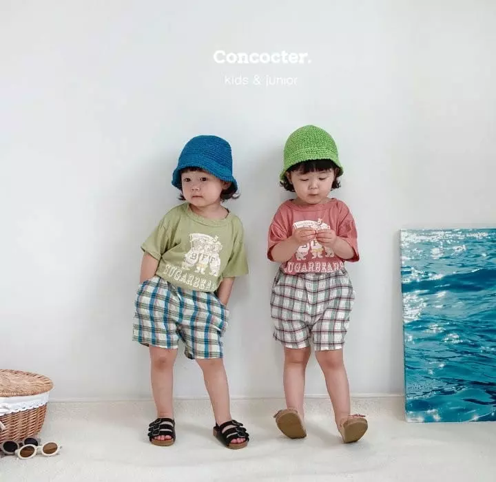 Concocter - Korean Children Fashion - #kidsstore - Cracker Check Shorts - 7