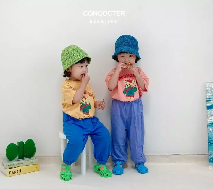 Concocter - Korean Children Fashion - #kidsstore - Gogog Bear Top Bottom Set - 2