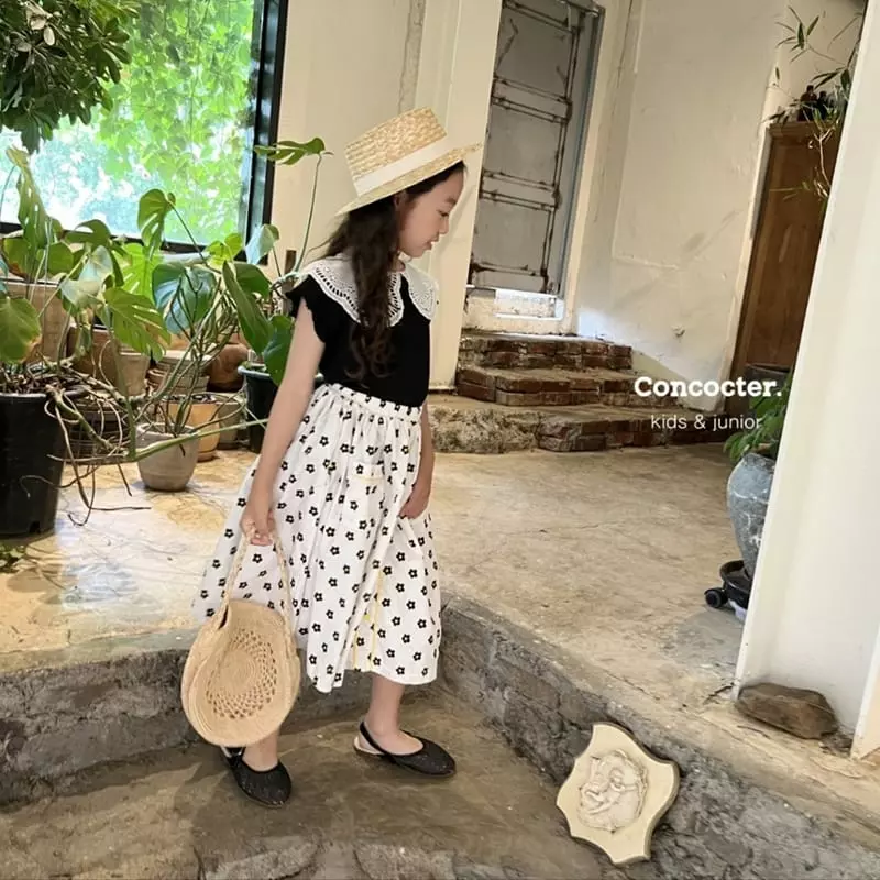 Concocter - Korean Children Fashion - #kidzfashiontrend - Circle Piping Skirt - 2