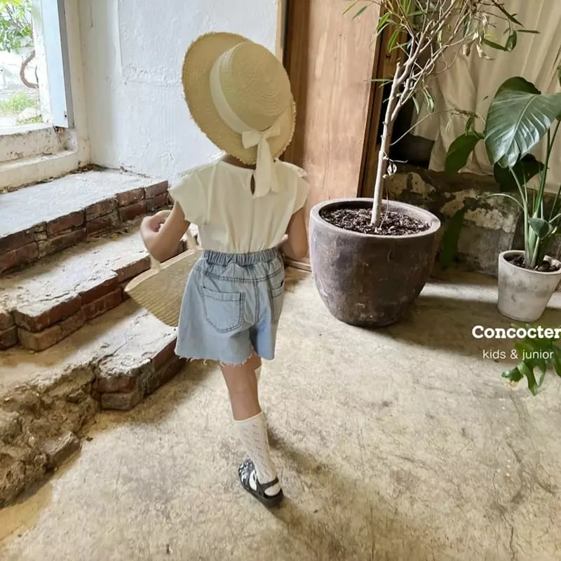 Concocter - Korean Children Fashion - #kidzfashiontrend - Flower Collar Tee - 10