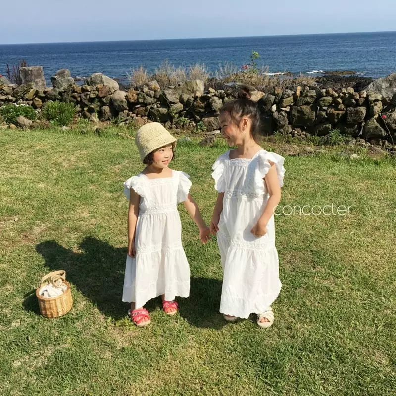 Concocter - Korean Children Fashion - #kidzfashiontrend - Aroha Lace Long One-piece - 8