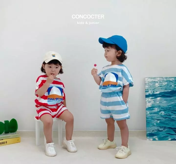 Concocter - Korean Children Fashion - #kidzfashiontrend - Oh Yes Denggang Top Bottom Set - 5
