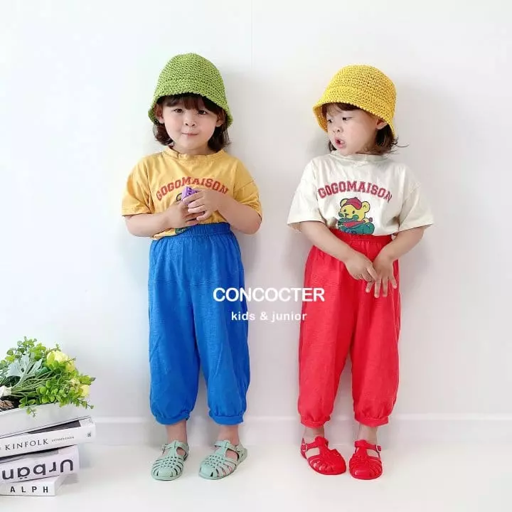 Concocter - Korean Children Fashion - #Kfashion4kids - Gogo Bear Capri Top Bottom Set - 4