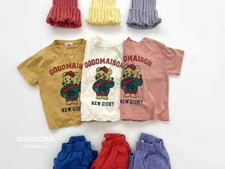 Concocter - Korean Children Fashion - #magicofchildhood - Gogog Bear Top Bottom Set - 6