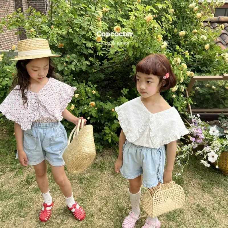 Concocter - Korean Children Fashion - #minifashionista - Big Collar Blouse - 11