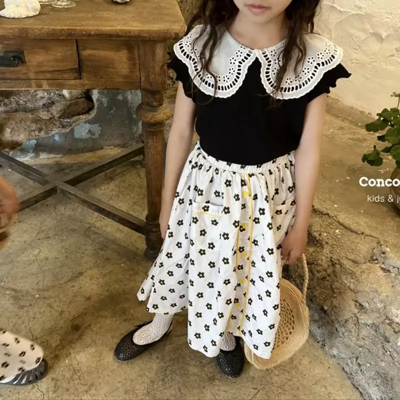 Concocter - Korean Children Fashion - #minifashionista - Circle Piping Skirt - 6