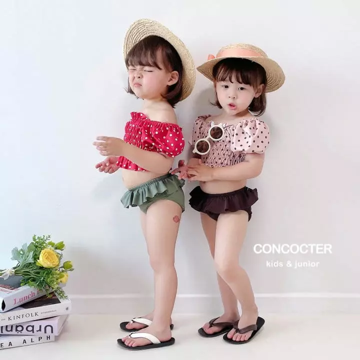 Concocter - Korean Children Fashion - #prettylittlegirls - Hazelnuts Smocked Swimwear - 9