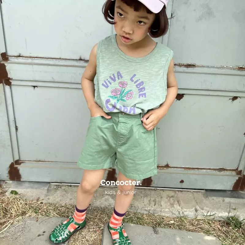 Concocter - Korean Children Fashion - #todddlerfashion - Cuba Slub Sleeveless - 4