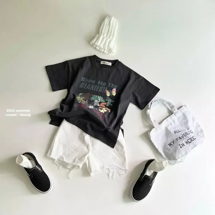 Cream Bbang - Korean Children Fashion - #kidzfashiontrend - Show Me The Slit Boxy Tee - 4